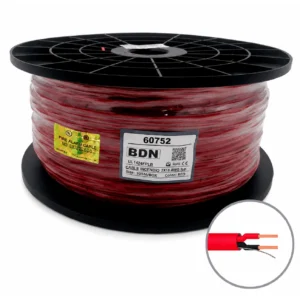 Cable Incendio UL Rojo BDN 2x18 AWG S-P PVC 305M